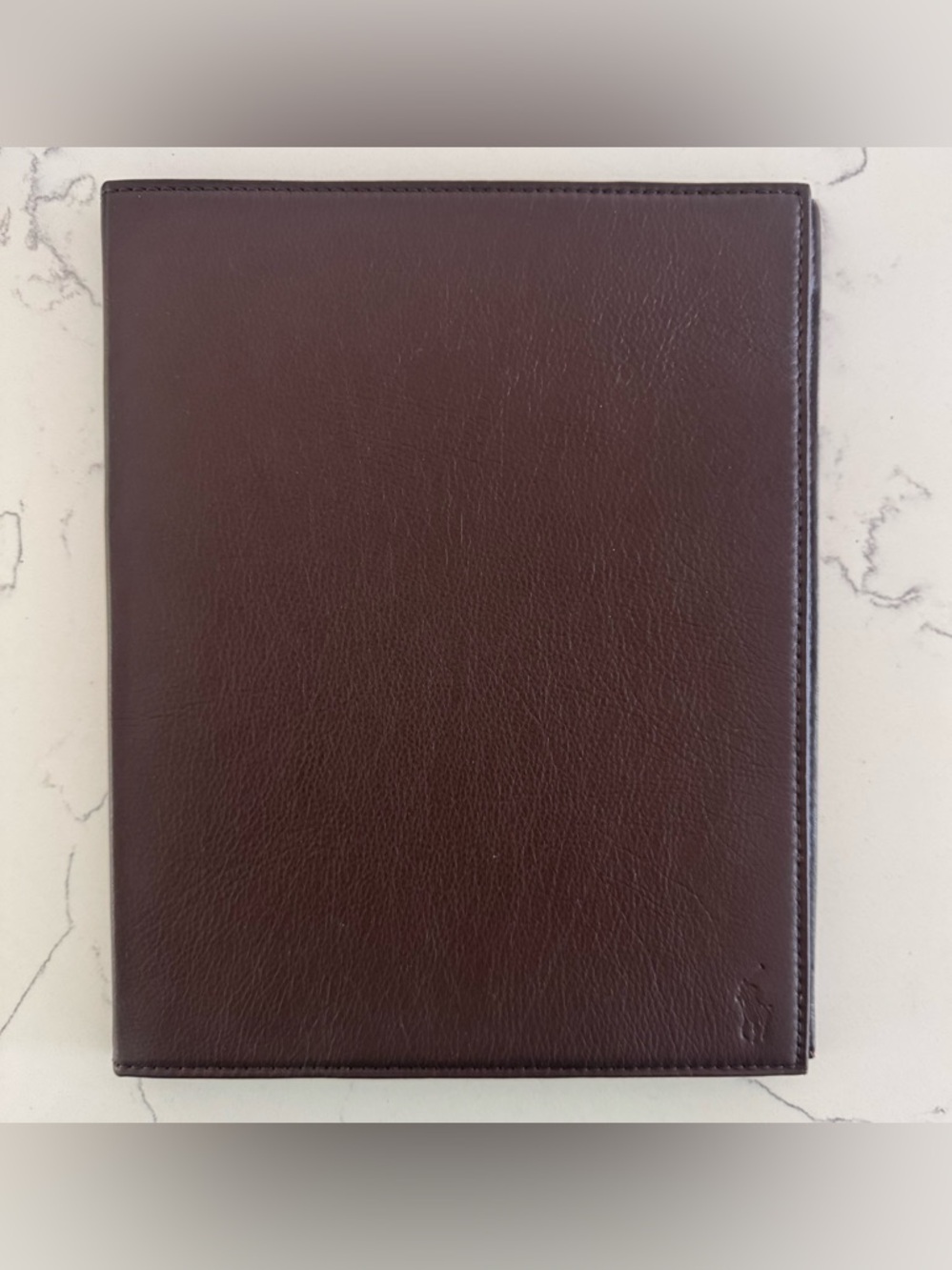 Polo Ralph Lauren Brown Leather iPad Media Case Folio Tablet Cover NIB $98